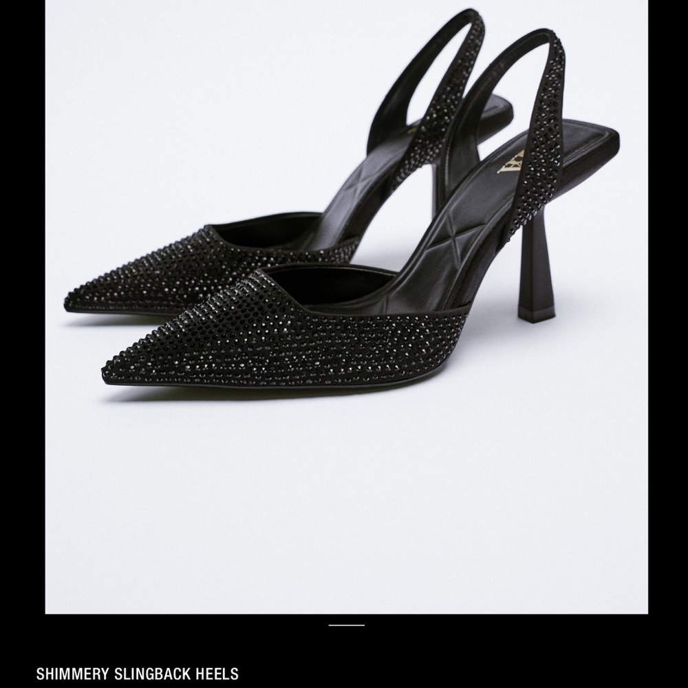 Shimmery rhinestones heeled sparkly crystals slingbacks